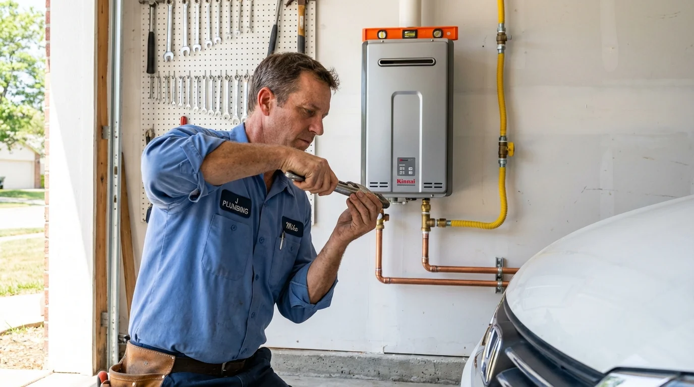 Tankless water heater installation by a Johns Plumbing LLC plumber in Sisseton